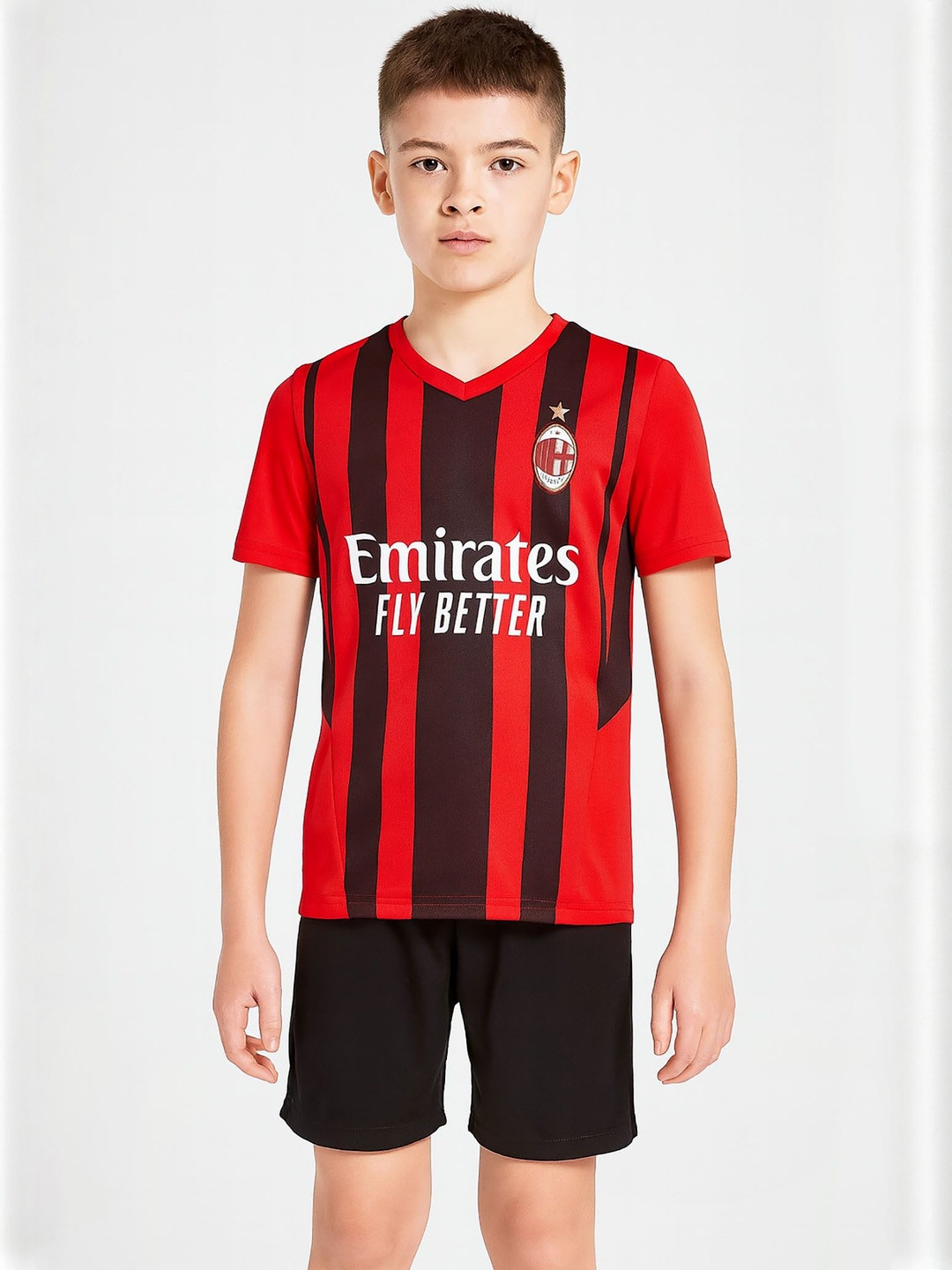 dostitch Boys Sports Jersey T-shirt With Shorts