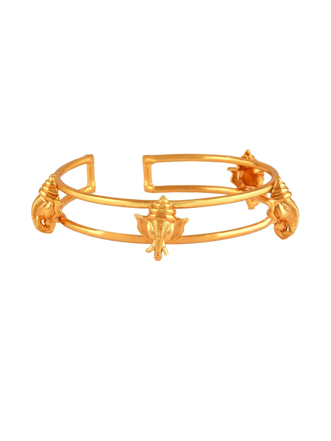 JFL - JEWELLERY FOR LESS Gold-Plated & Gold Copper Bangles