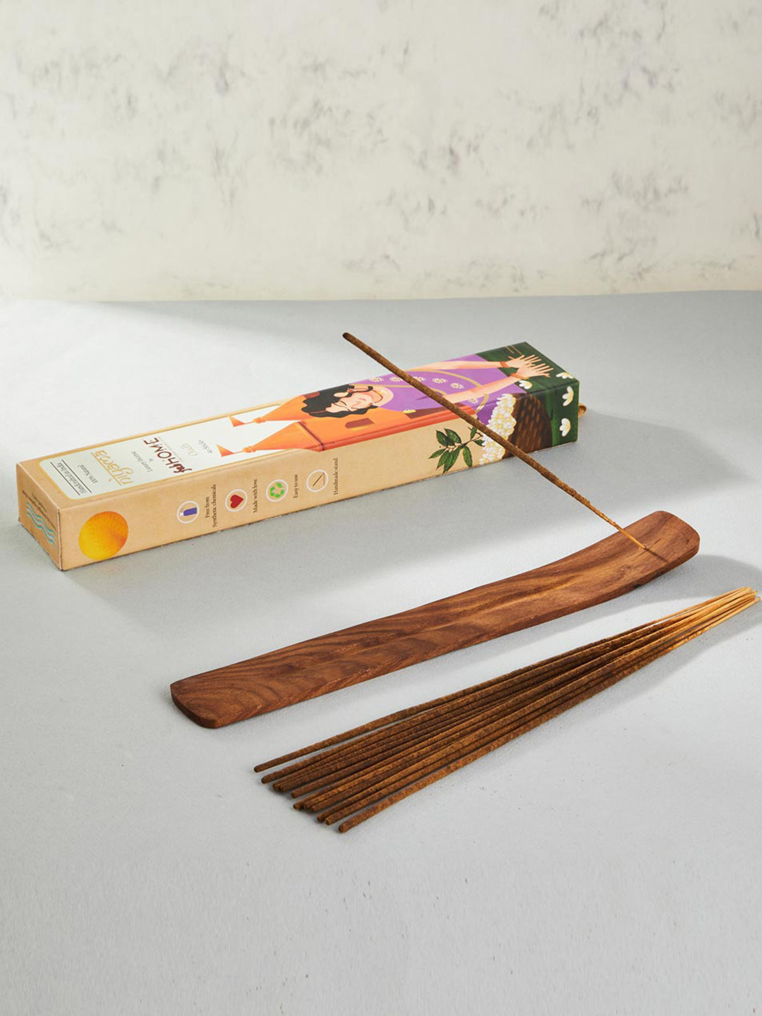 Fabindia Set of 40 Brown Niyama Tulsi Fragrance Incense Sticks
