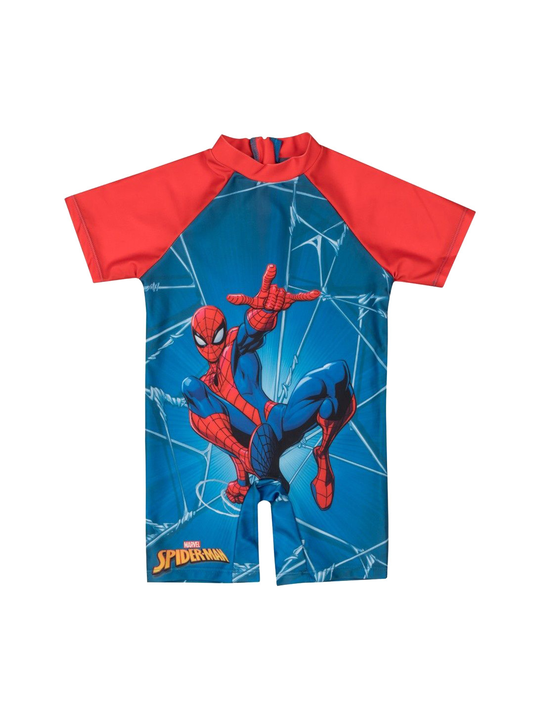 Yellow Bee Boys Graphic Printed Marvel Spider-Man with Web Print Legsuit