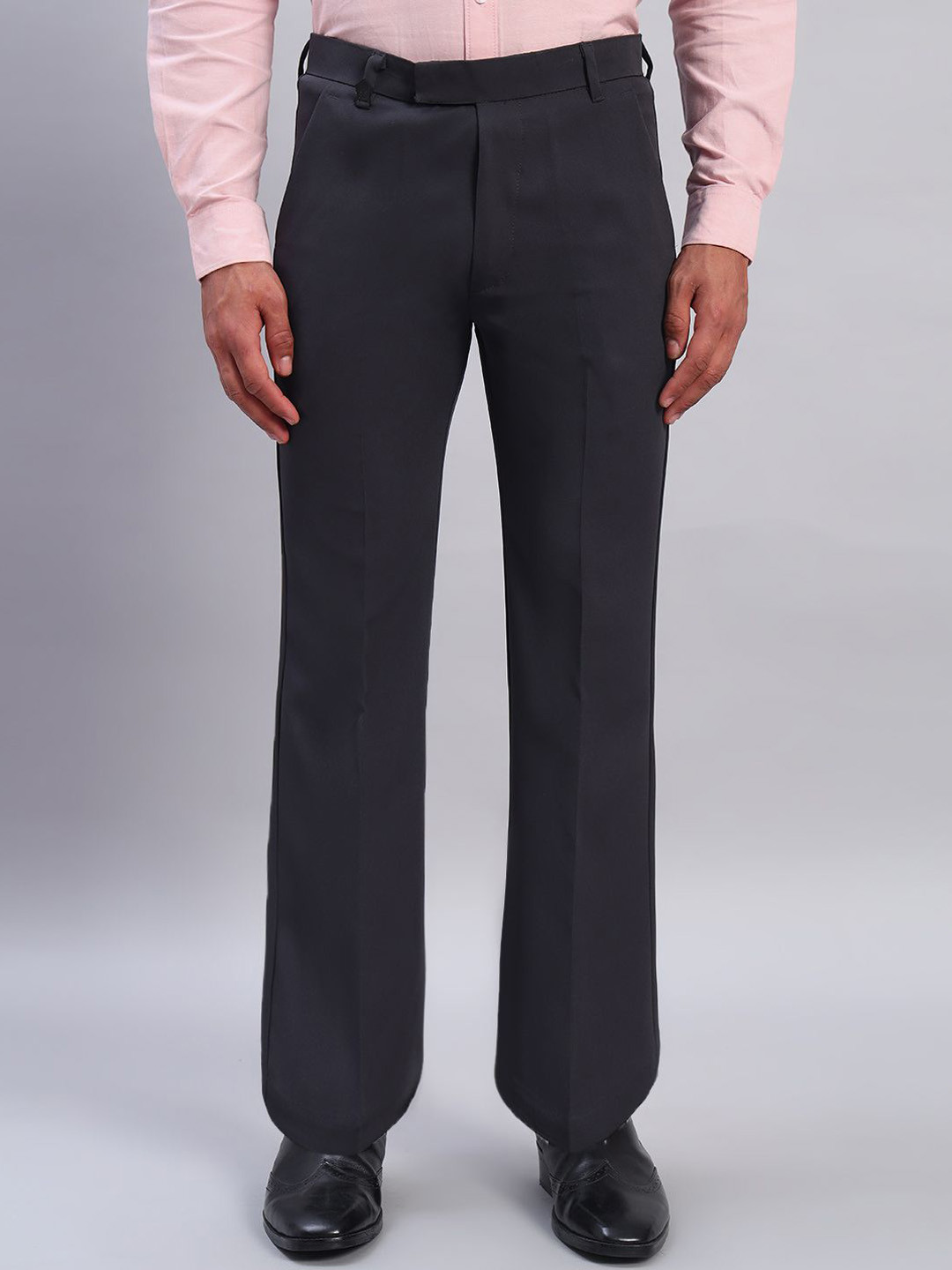 AXNIS Men Smart Bootcut Pleated Formal Trousers