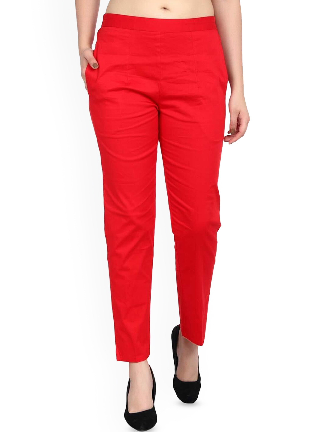 MIXFIT Women Slim Fit Cigarette Trousers