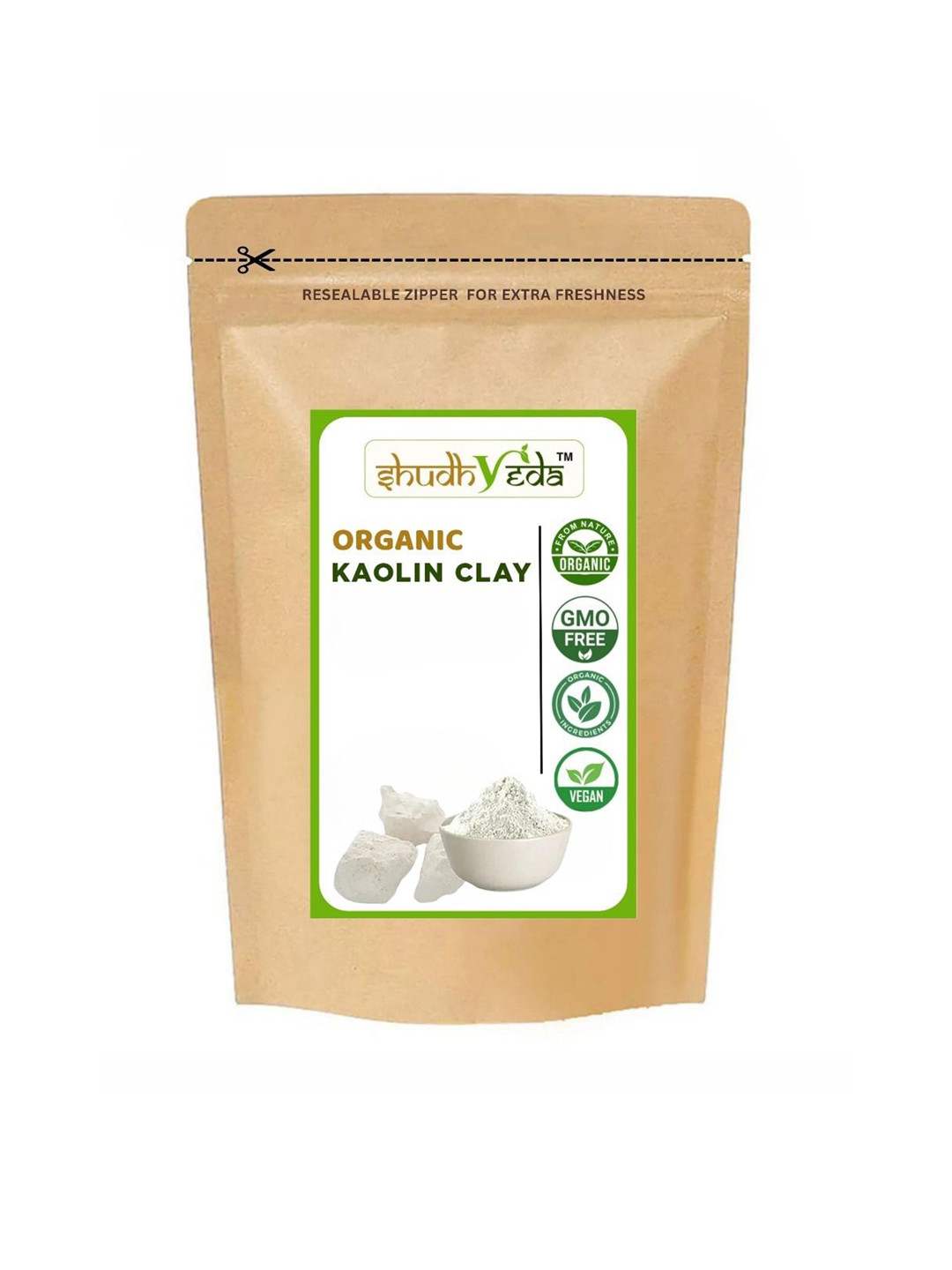 Shudhveda Organic Kaolin Clay Powder - 300 g