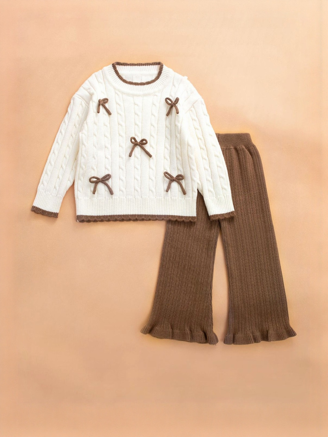 Hopscotch Girls Bow Applique Sweatshirt & Trousers