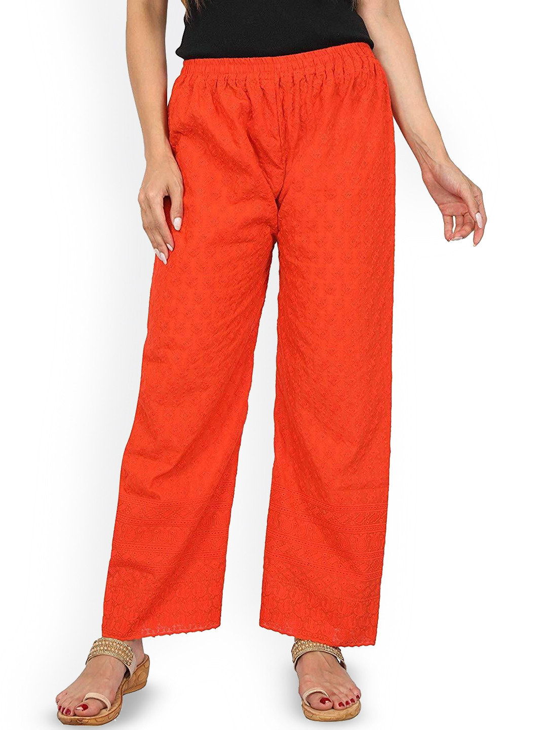 MIXFIT Women Embroidered Regular Fit Trousers
