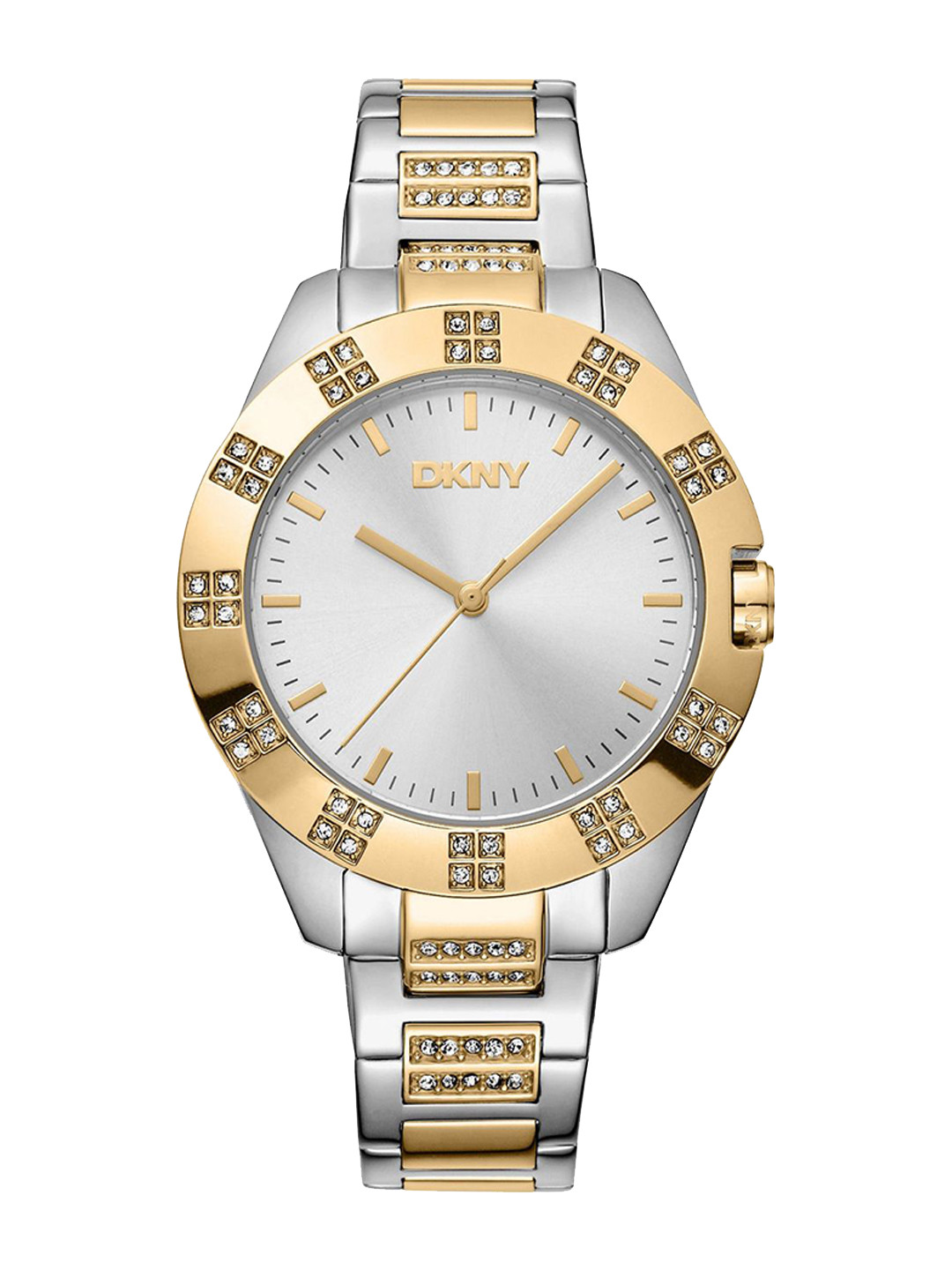 DKNY Women Park Ave Glitz Stainless Steel Straps Analogue Watch DK1L019M0055