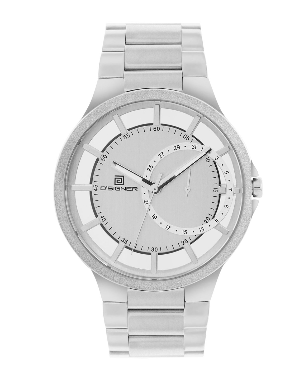 D'SIGNER Men Patterned Dial & Stainless Steel Bracelet Style Analogue Watch 836SM.2G