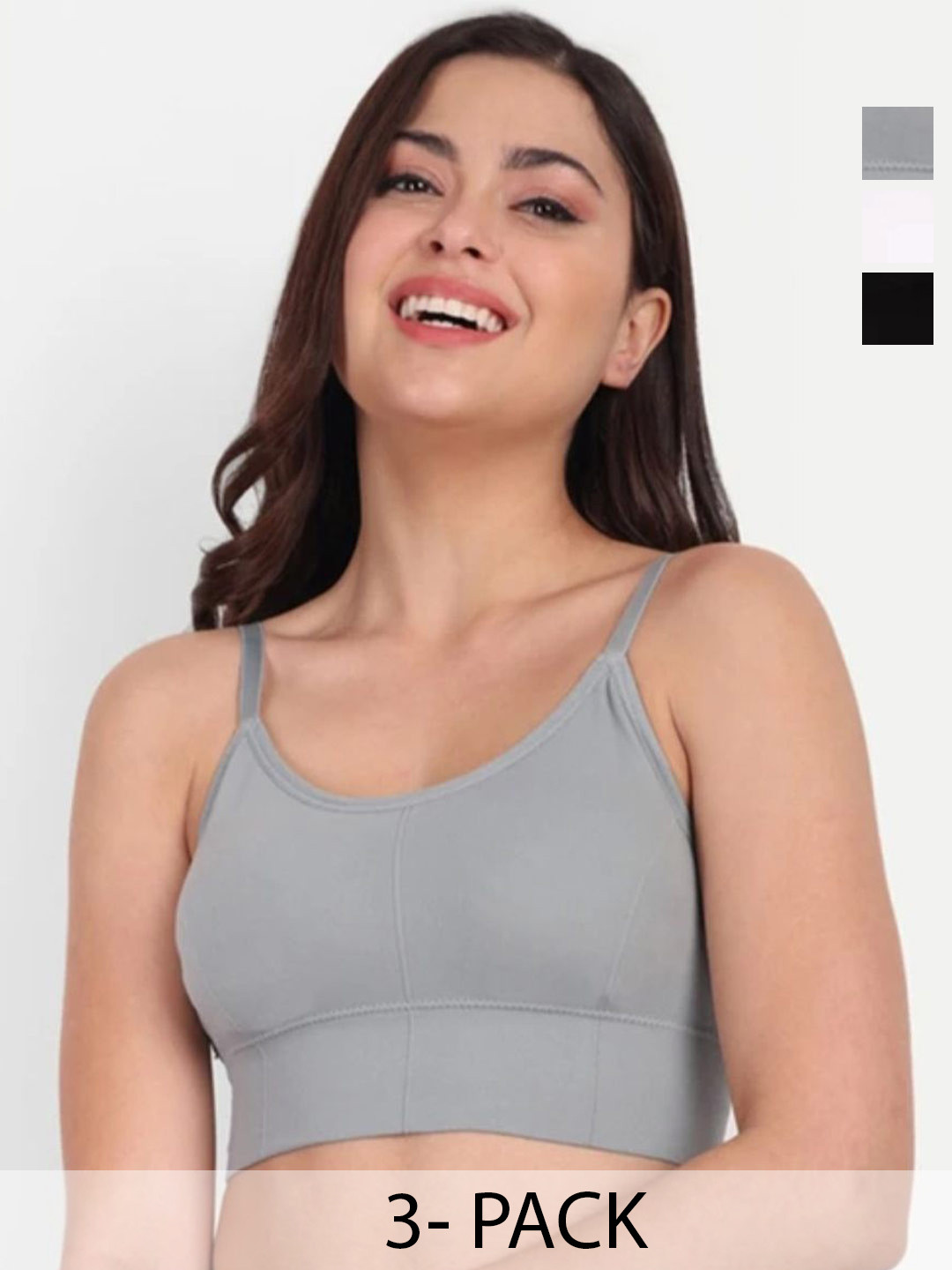 NAYAK FASHION Pack Of 3 Dry Fit Full Coverage Lightly Padded Sports Bras