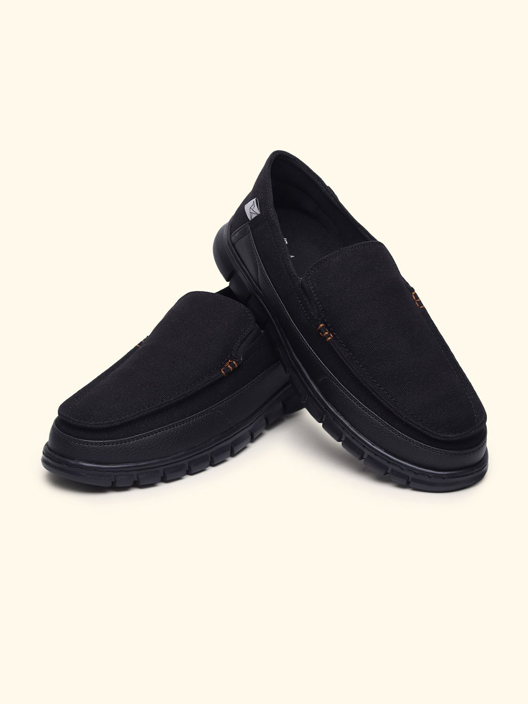 yoho LOFOS 101 Men Textured Round Toe Canvas Loafers