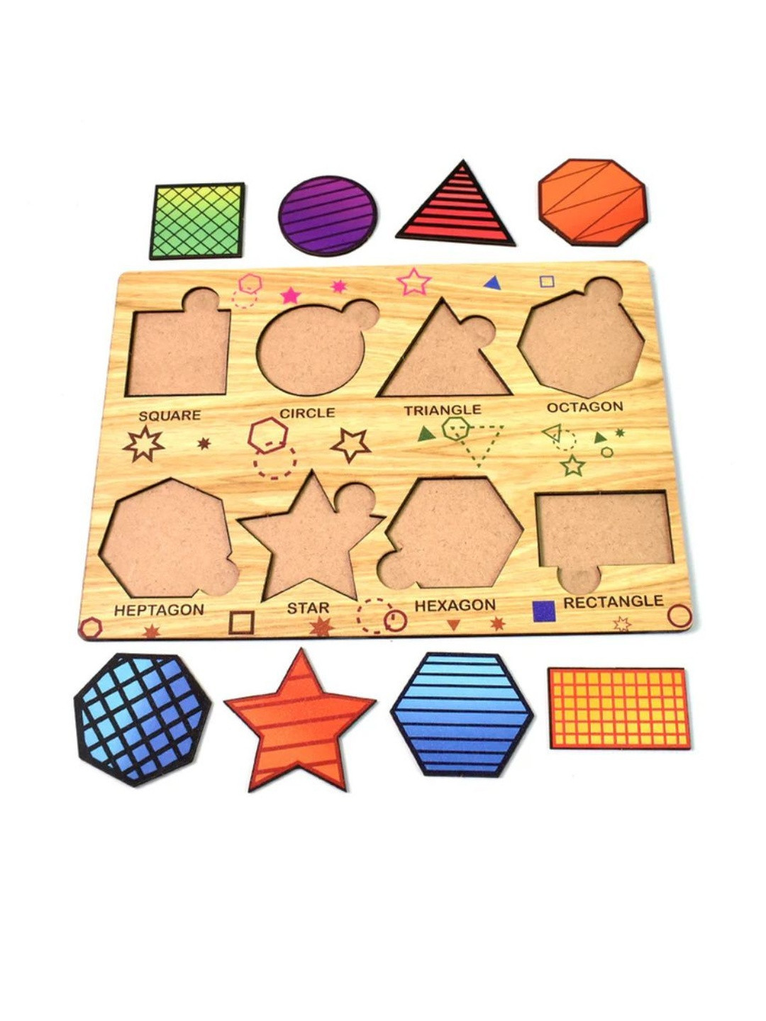 DeoDap Kids Shapes Wooden Puzzle Skill Development And Learning Toys