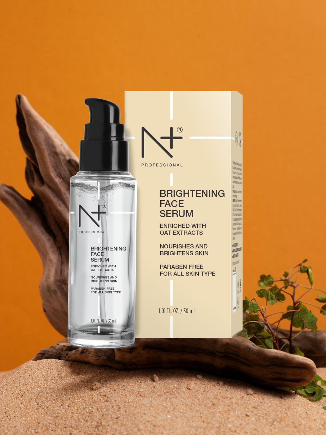 N Plus Professional Brightening Face Serum With Oat Extracts - 30 ml