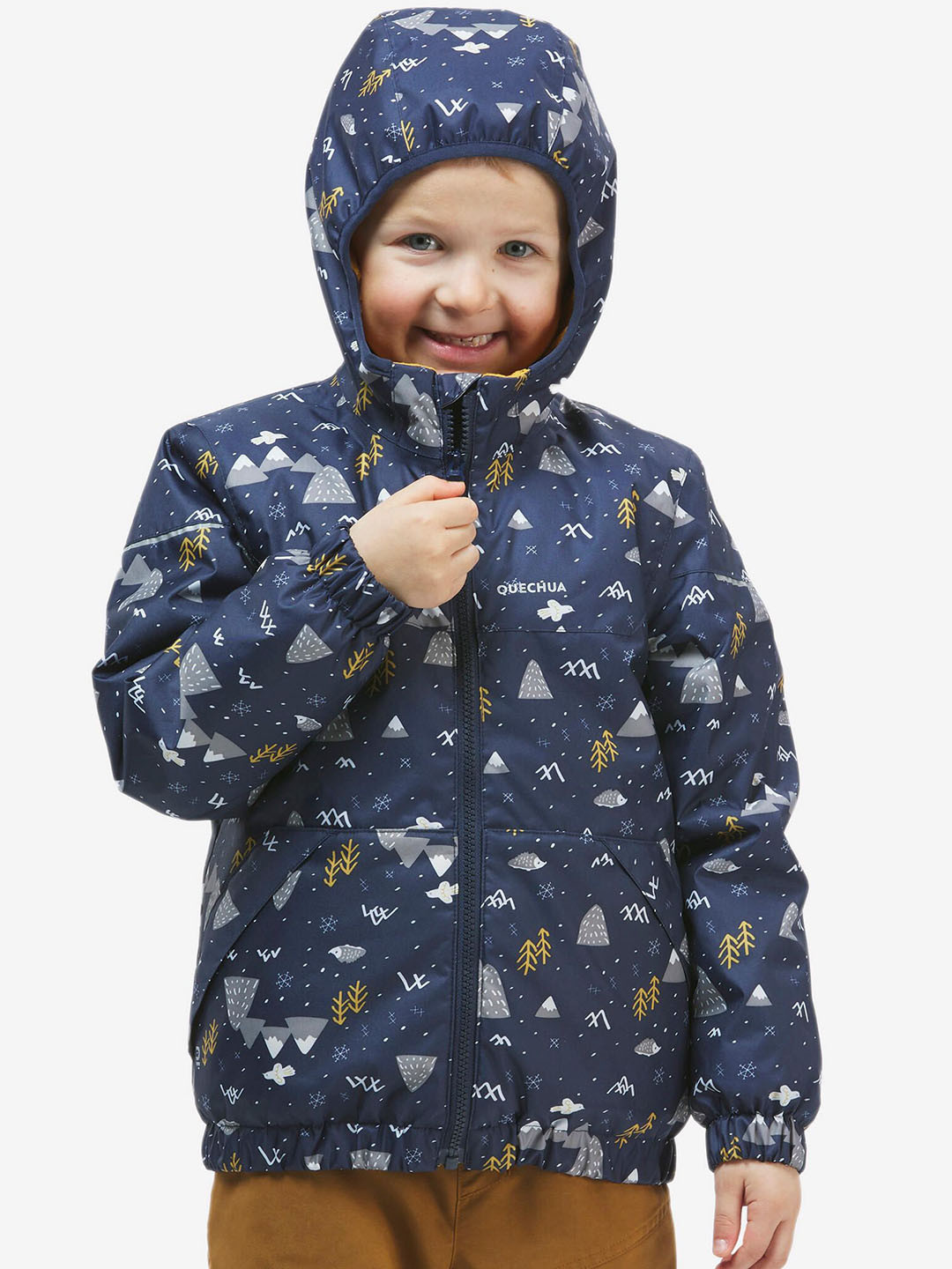 Decathlon QUECHUA Kids Blue Waterproof Winter Jacket