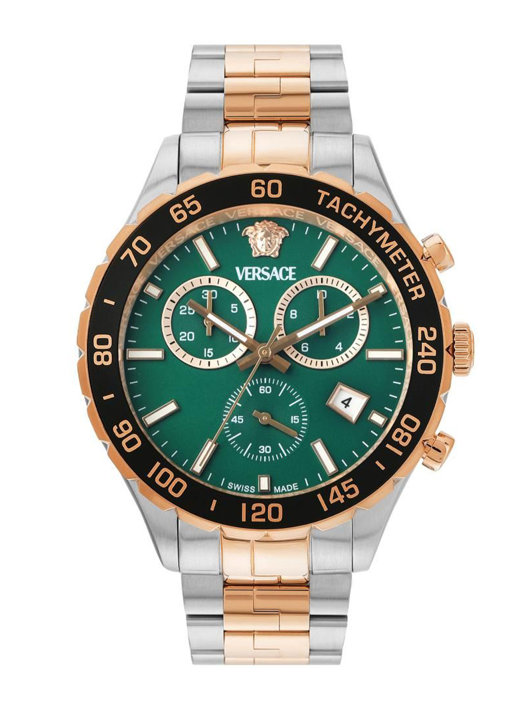 Versace Men New Hellen Dial & Bracelet Style Straps Analogue Watch VEPCA0424