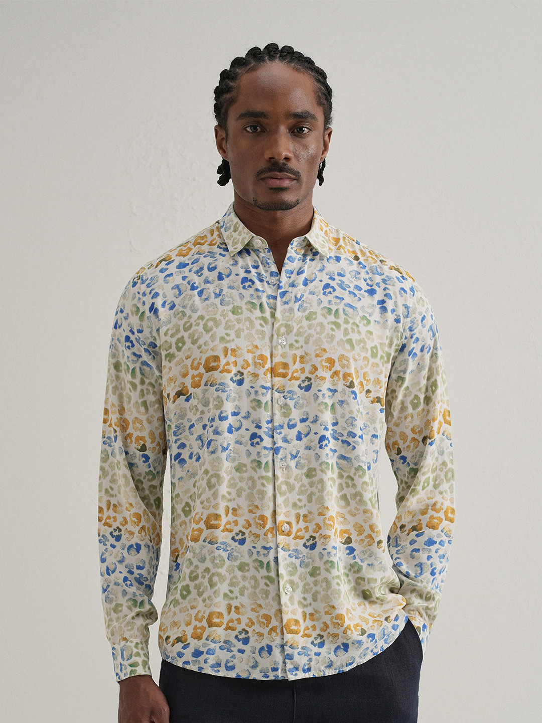 Banana Club Classic Abstract Printed Casual Shirt