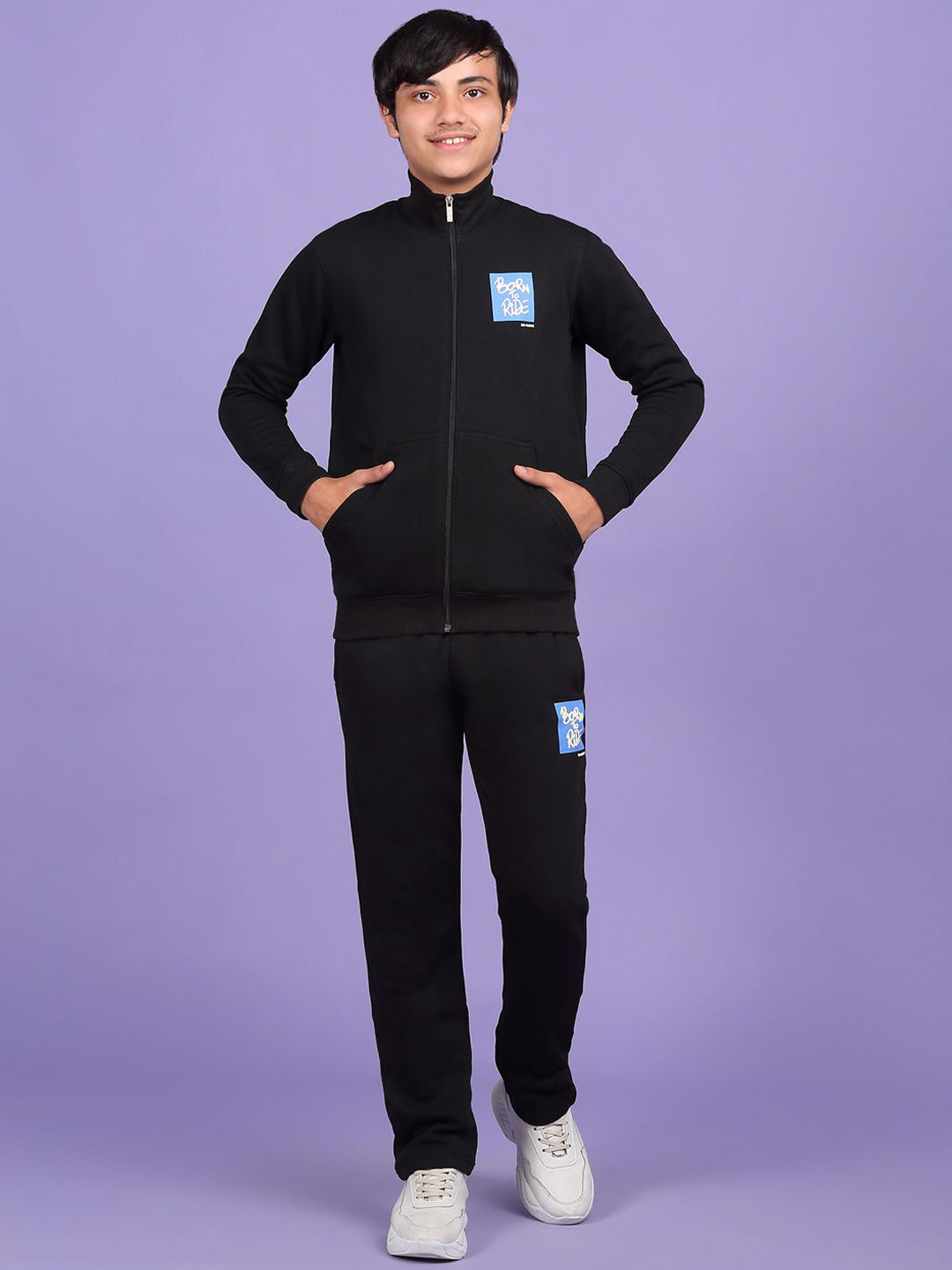 Sweet Dreams Boys Printed Full Zipper Track Suit