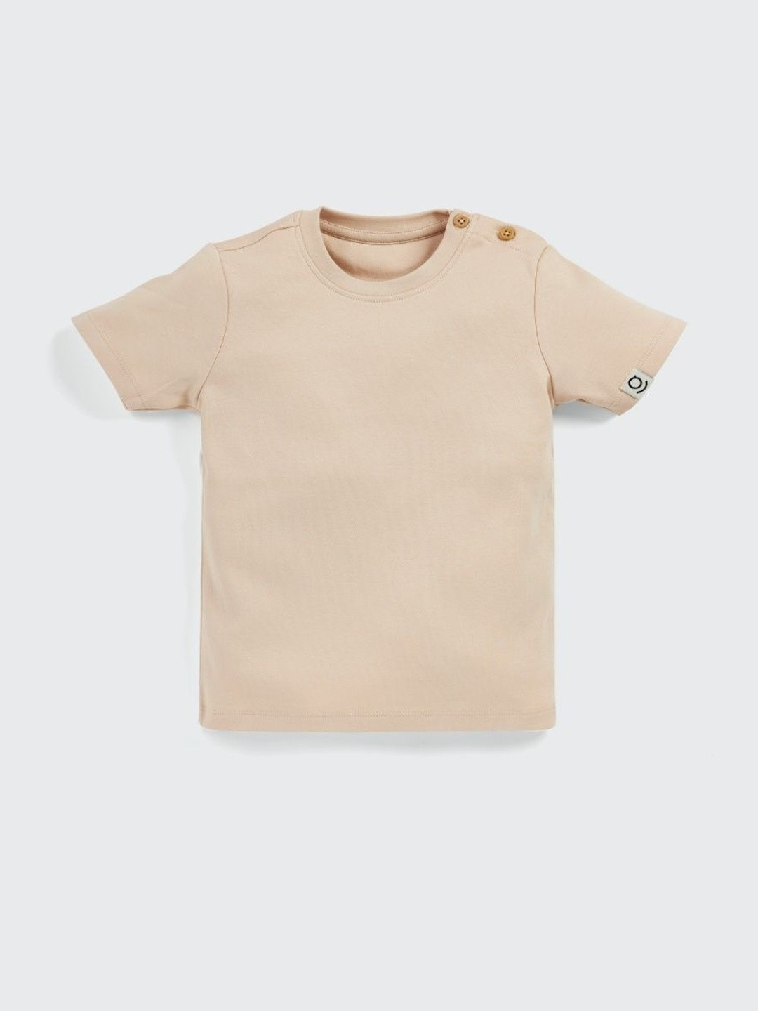 SPROG COLLECTION Kids Organic Cotton Beige Solid T-shirt