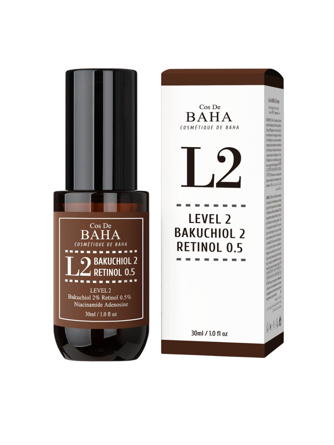 Cos de Baha 2% L2 Bakuchiol & 0.5% Retinol Face Serum - 30 ml