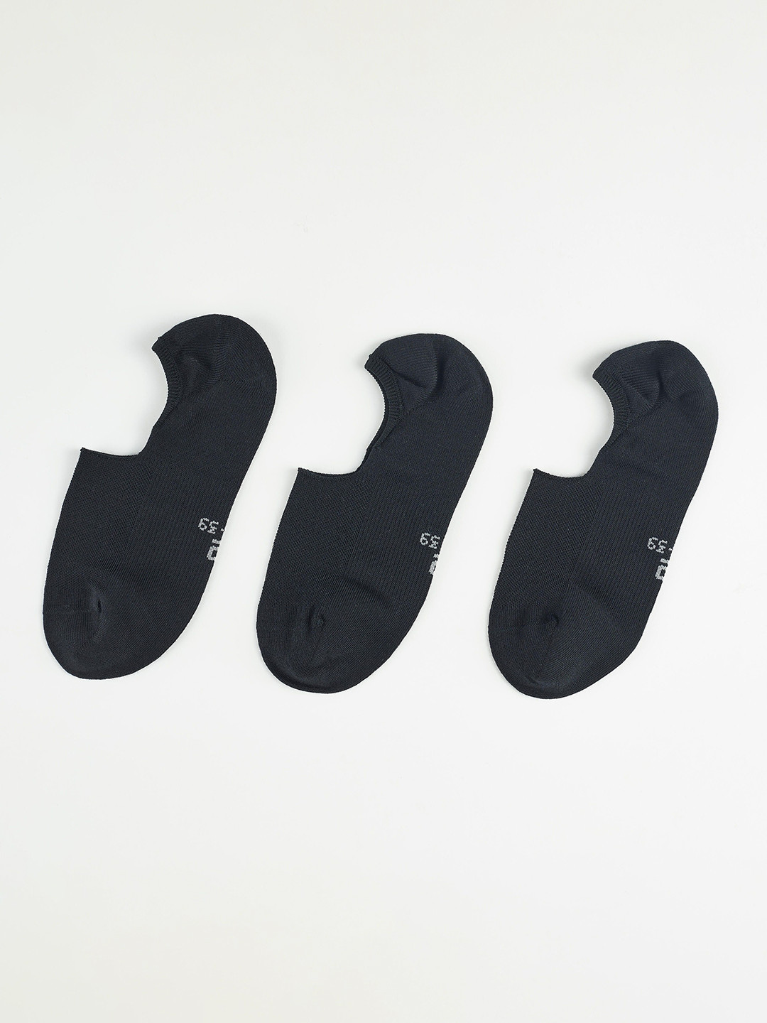 Decathlon Pack of 3 Eco Black Invisible Walking Socks