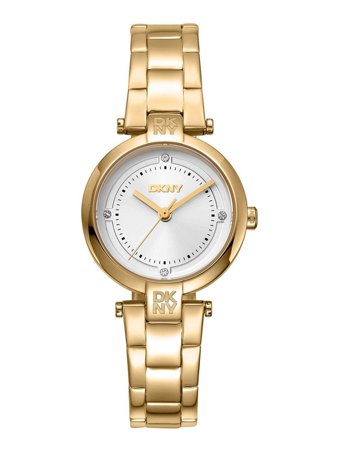 DKNY Women Essential Mini Brass Dial & Stainless Steel Straps Analogue Watch DK1L043M0055