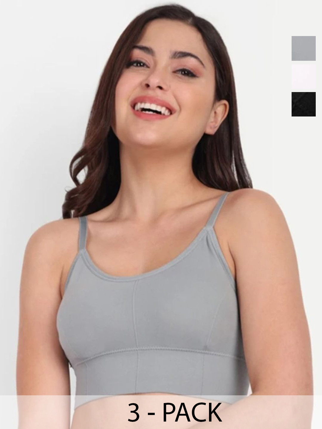 DEVMANIENTERPRISE Pack Of 3 Full Coverage Bralette Bras