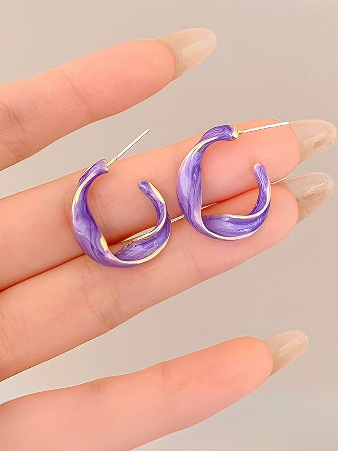 DressBerry Purple Hook Earrings
