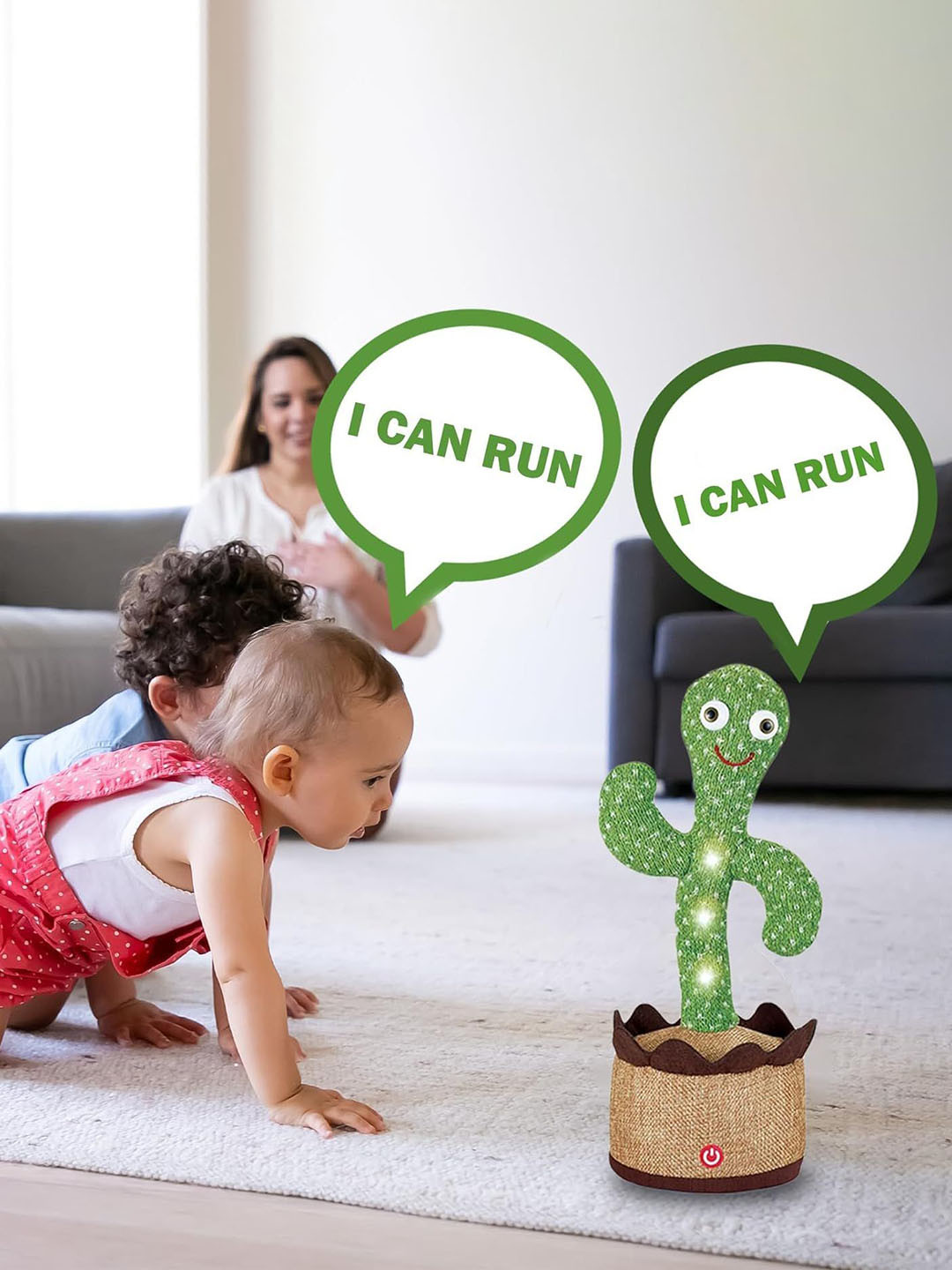 SHINETOY Kids Walking Dancing Cactus Baby Toys with Upgraded Running Mode