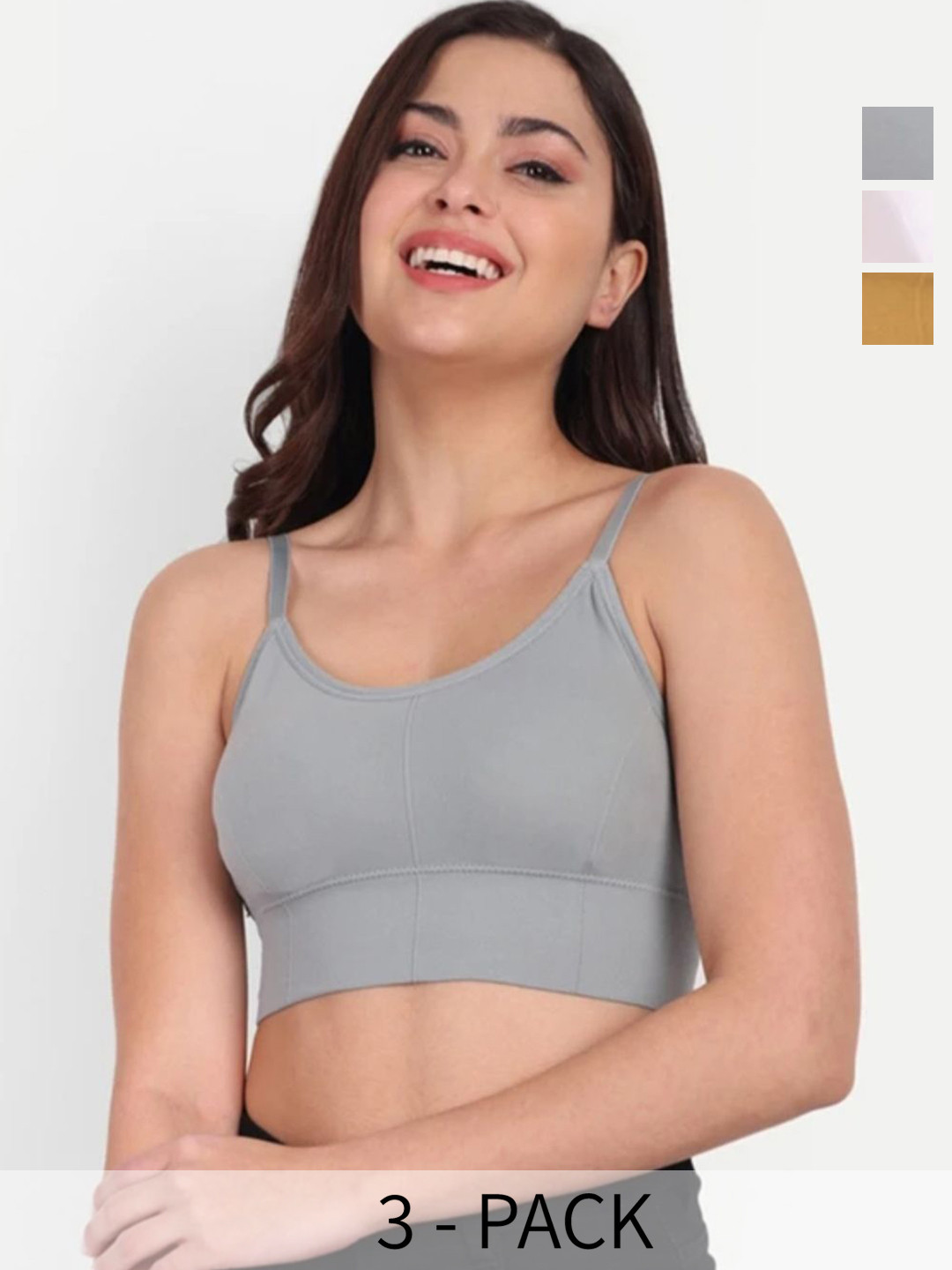 STORESHINE Pack Of 3 Full Coverage Lightly Padded Sports Bralette Bras