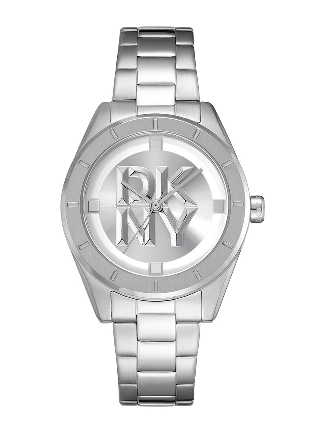 DKNY Chambers Midi Women Brass Dial & Stainless Steel Straps Analogue Watch DK1L016M0045