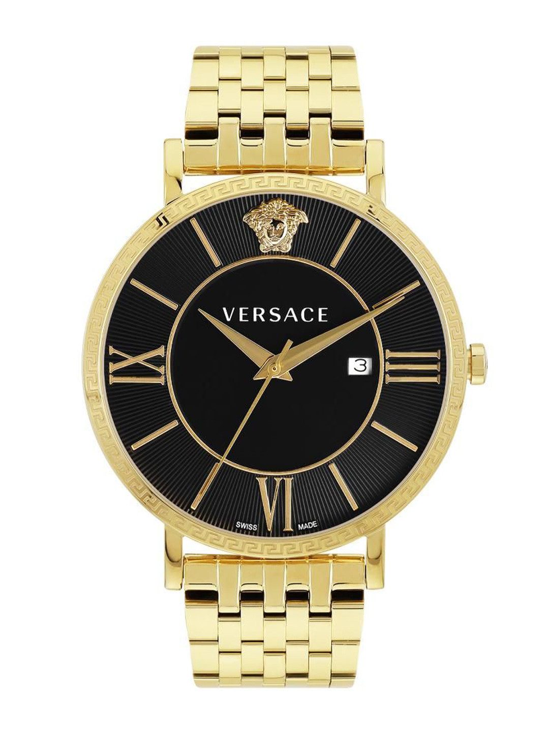 Versace V-Eternal Men Stainless Steel Bracelet Style Straps Analogue Watch VENCA0624