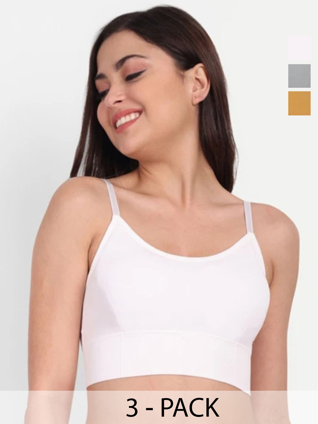 ALLIANCE OVERSEAS Women Pack Of 3 Full Coverage Dry Fit Sports Bra