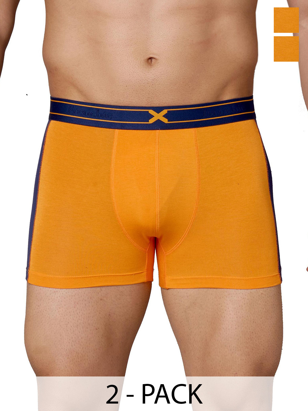 FRENCHIE Pack Of 2 Colourblocked Short Trunks FR-MI-TR-GROVE-1X5-TMORG-S-PO2