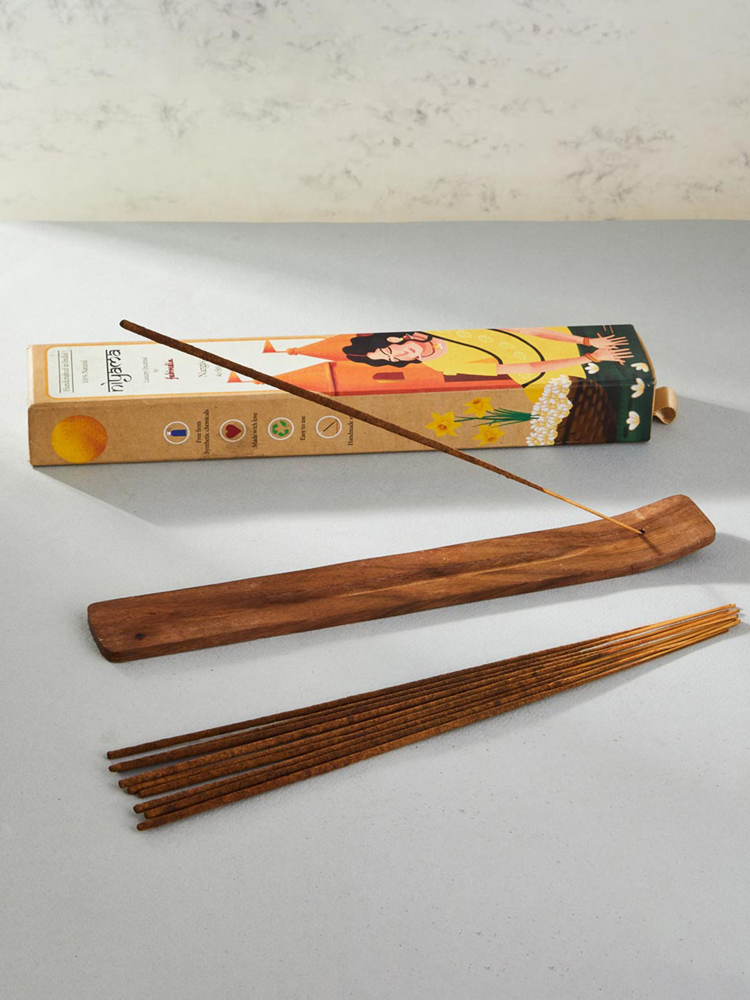 Fabindia Set of 40 Brown Niyama Nargis Fragrance Incense Sticks