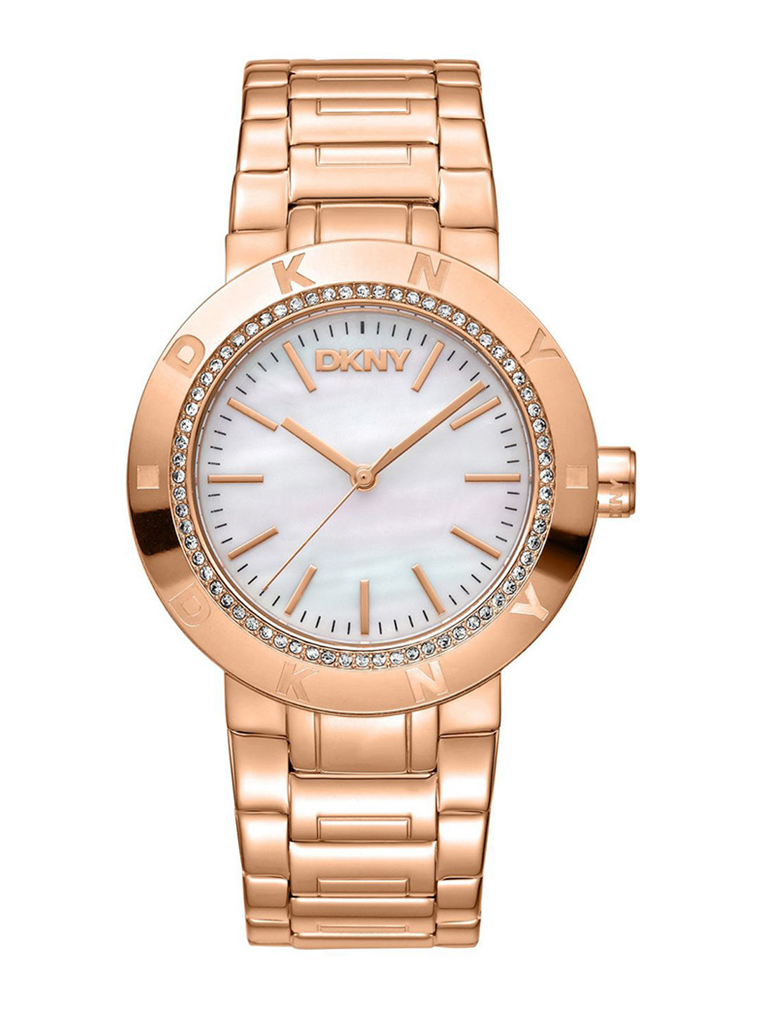 DKNY Women Eastside Logo Brass Dial & Stainless Steel Straps Analogue Watch DK1L023M0045