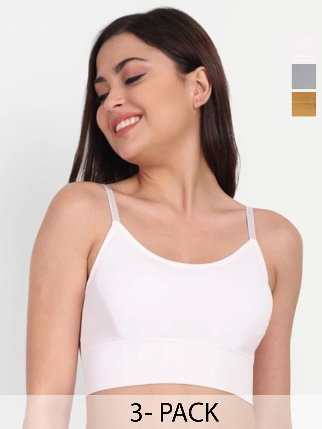 NAYAK FASHION Pack Of 3 Full Coverage Lightly Padded Sports Bralette Bras