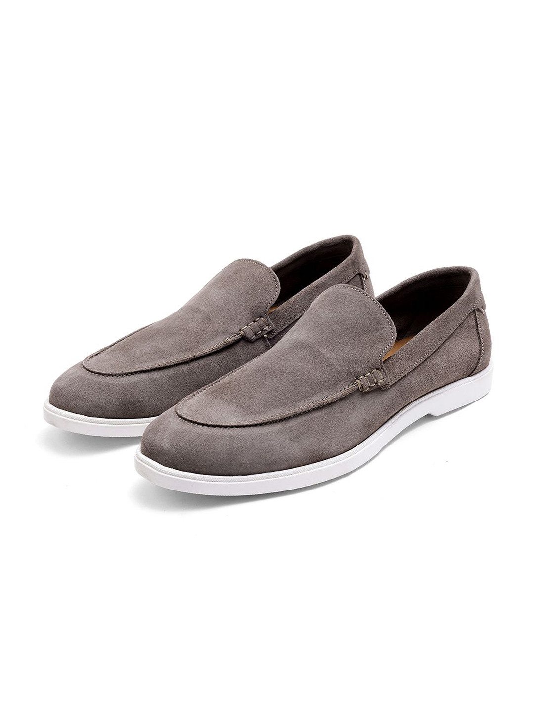 RARE RABBIT Men Textured Suede Loafers