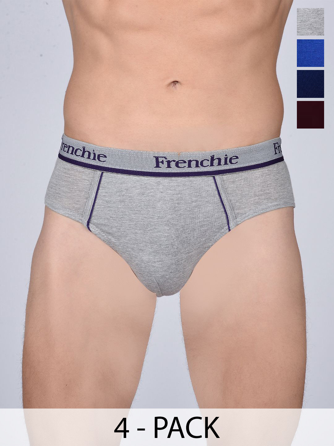 FRENCHIE Pack Of 4 Mid-Rise Basic Briefs FR-MI-BF-PRO-1P-IN-PO4-95