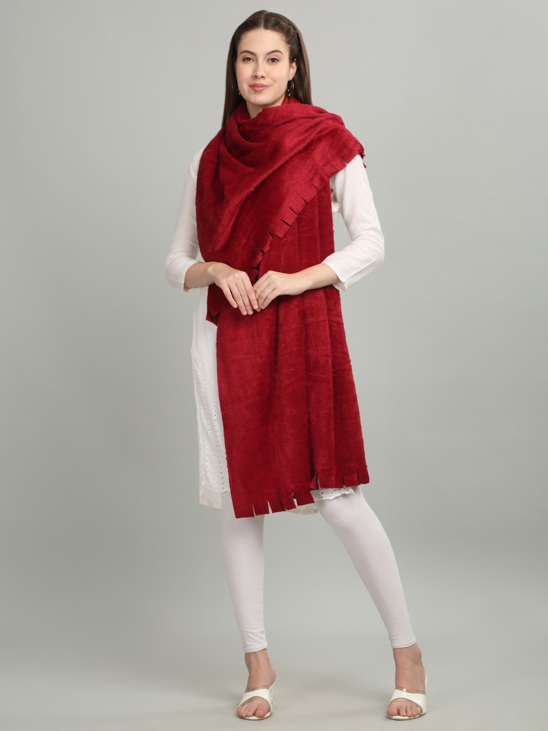 J Style Women Tasselled Border Scarf