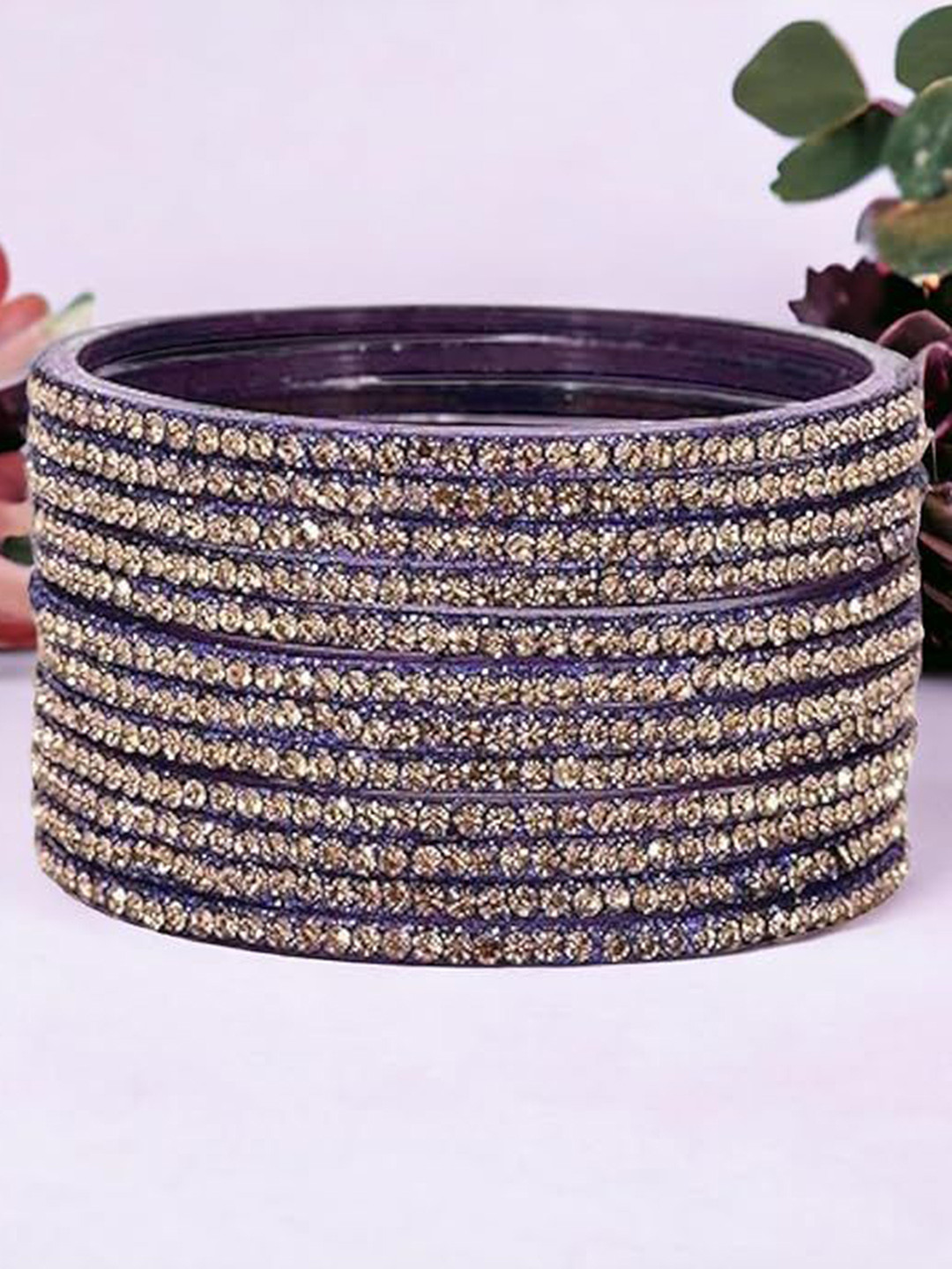 Yaara fashion Set Of 12 Zircon Studded Bangle