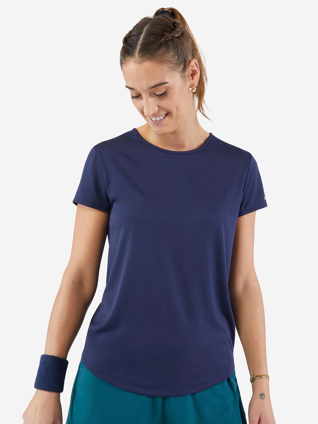 Decathlon Essential 100 Women Tennis Quick-Dry Crew Neck T-Shirt
