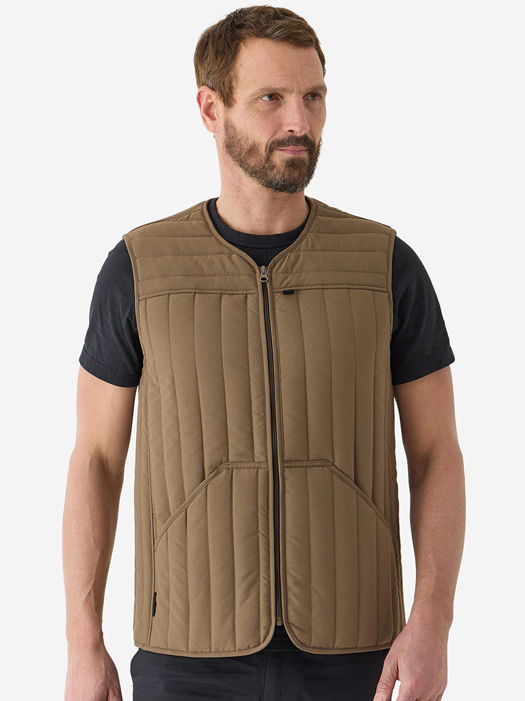 Decathlon SOLOGNAC Men Beige Quilted Jacket