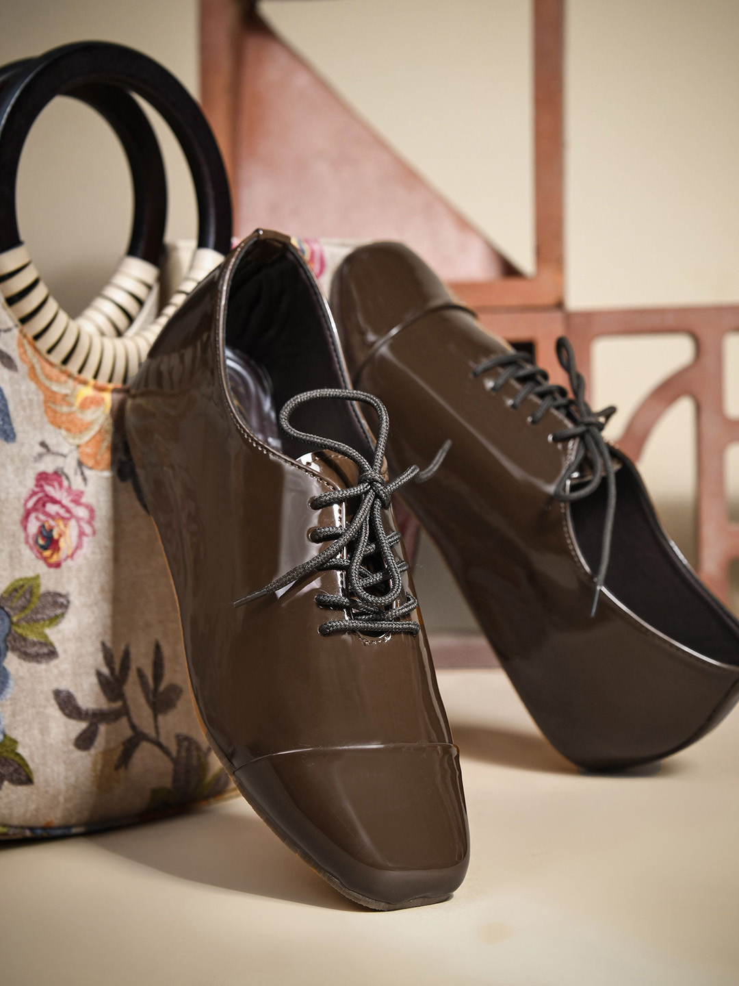 JM Looks Men Lace-Up Square Toe Formal Oxfords