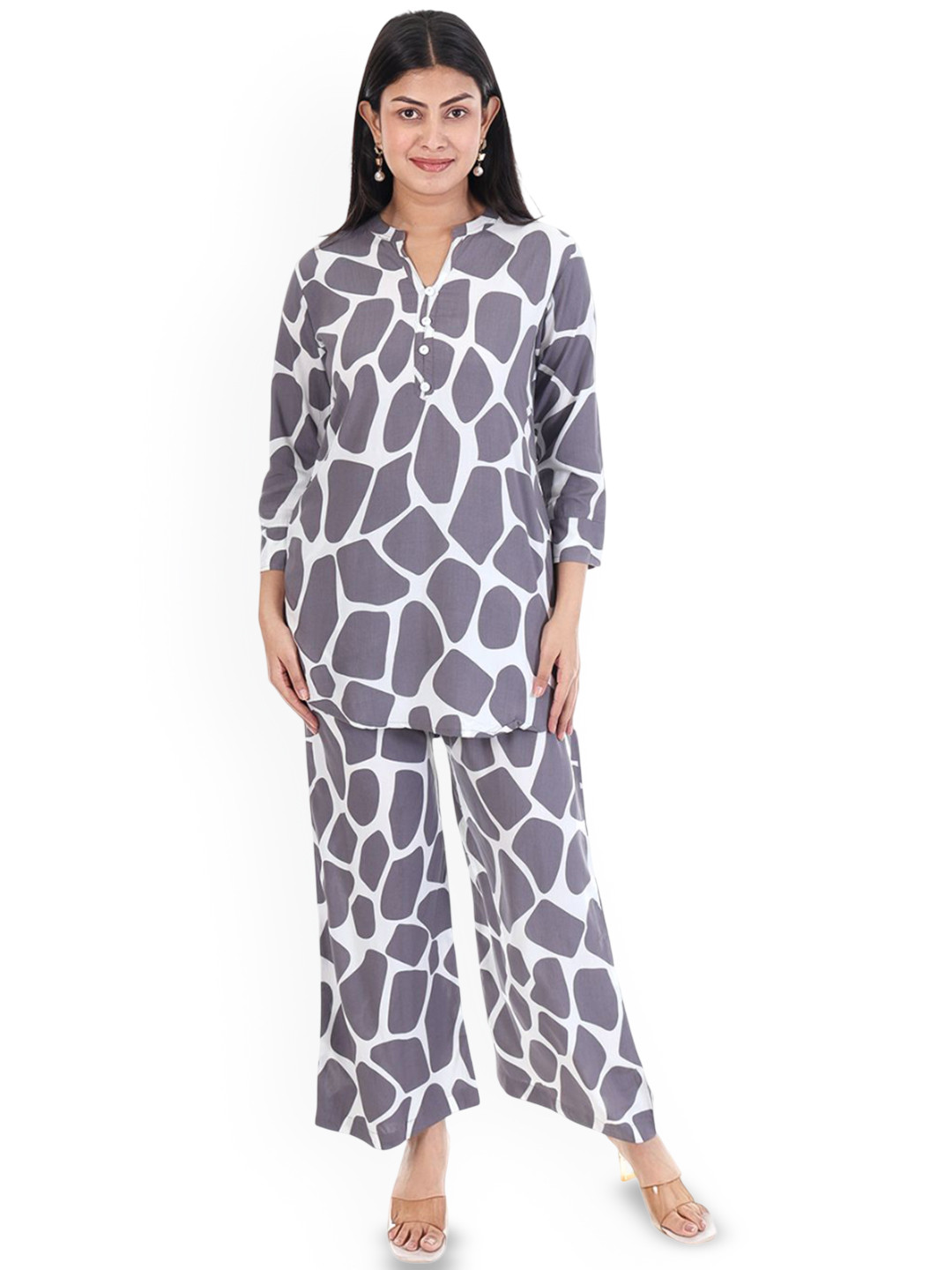 KRIDHAA FASHION BOUTIQUE Printed Tunic With Trousers