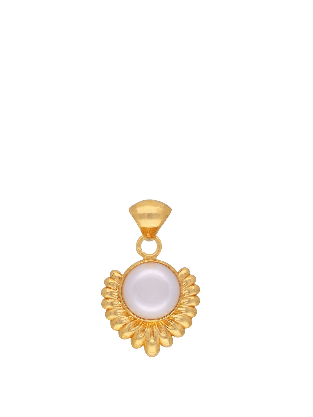 C KRISHNIAH CHETTY JEWELLERS PVT LTD Women 22 KT Gold Pendant With South Sea Pearl