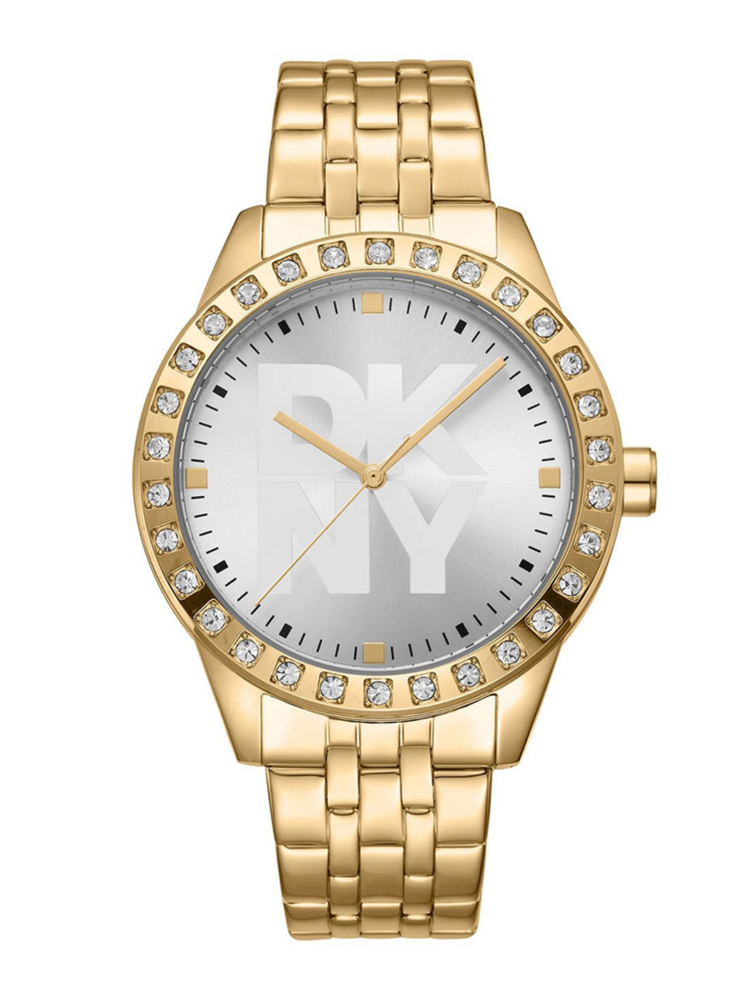 DKNY Parsons Glitz Women Brass Round Dial Straps Analogue Watch DK1L059M0055