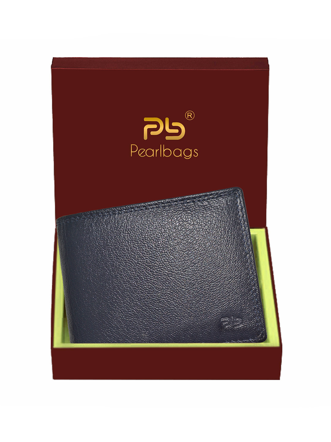 PB Pearlbags Men Genuine Leather Tri- Fold Wallet
