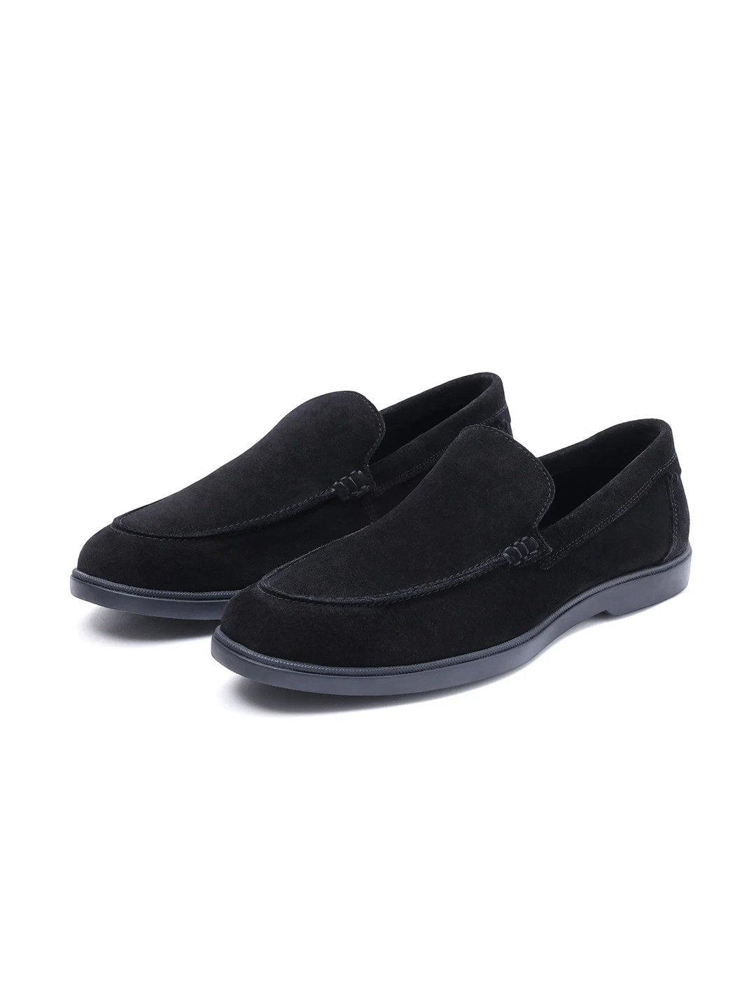 RARE RABBIT Men Velour Black Primary Loafers
