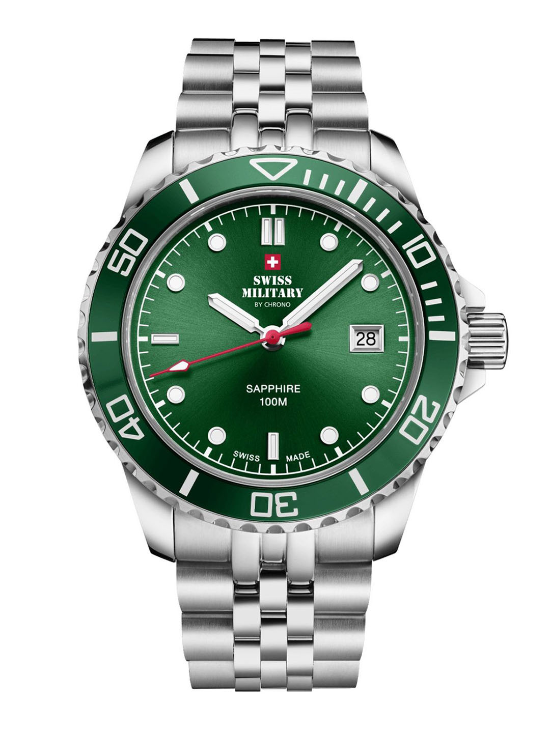 Swiss Military by Chrono Men Stainless Steel Bracelet Style Analogue Watch SM34109.03