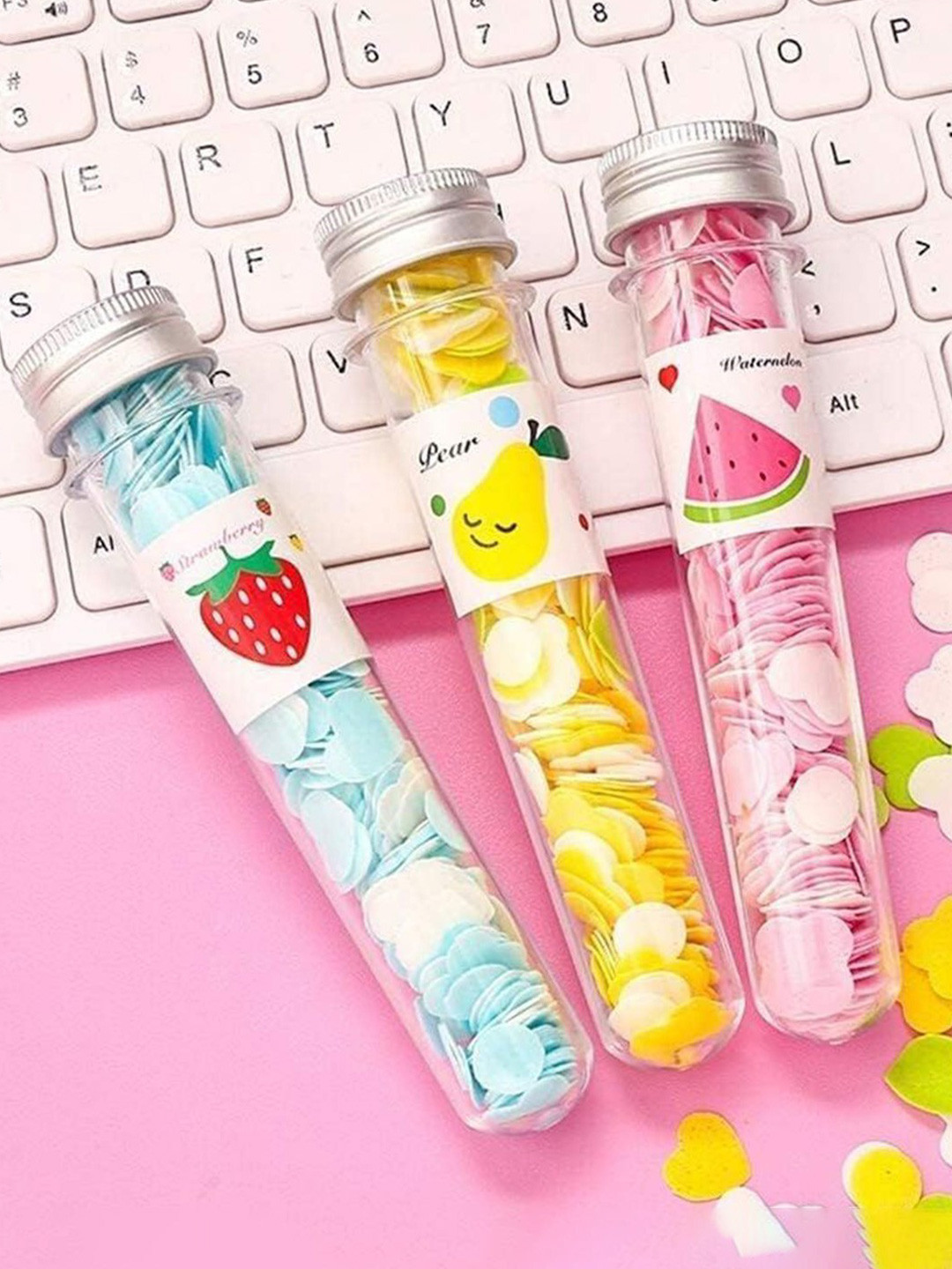 Kalra Magic White 3 Pcs Self Design Paper Soap Bottles