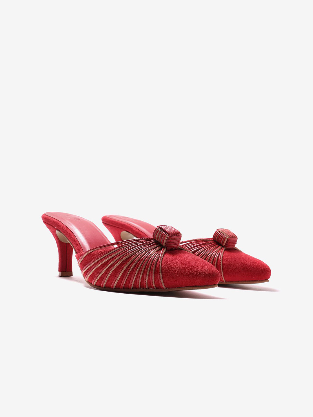 Pair ie Tales Women Leather Kitten Heels with Bows
