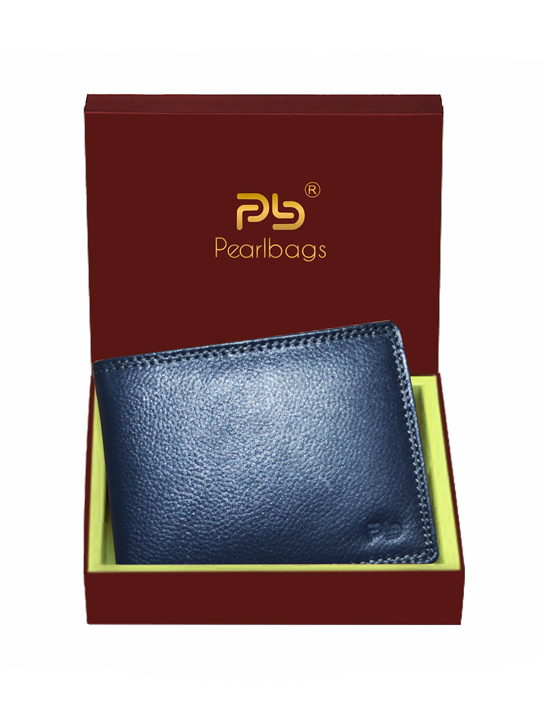 PB Pearlbags Men Genuine Leather Bi- Fold 5 Card Slots Wallet